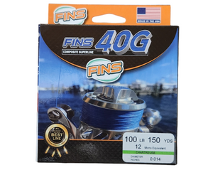 Fins 40G Fishing Braid, Size: 150 Yards, White